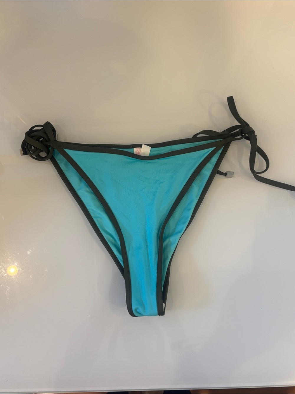 Victoria's Secret Turquoise Bikini Bottom with Black Trim NWOT